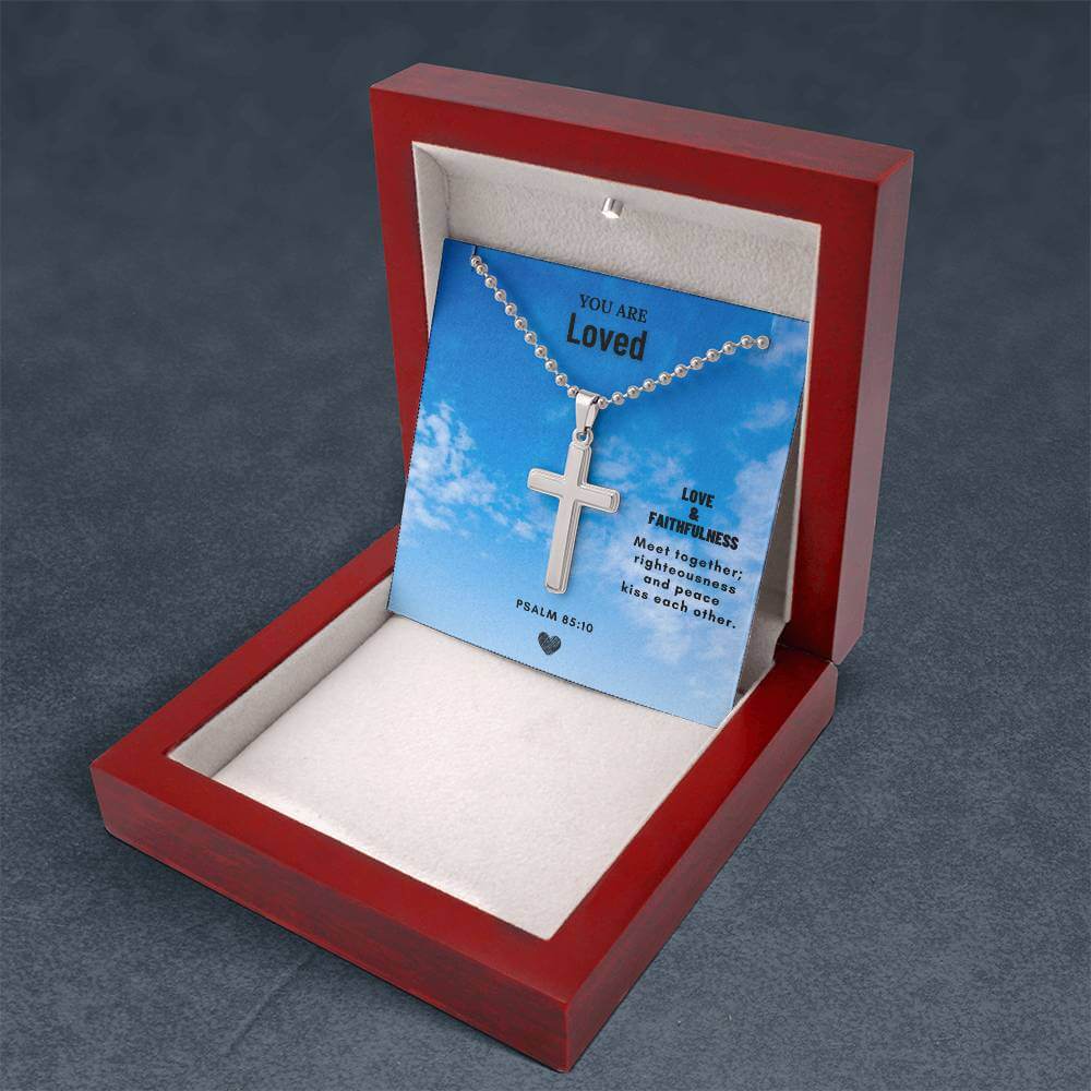 Stainless Steel Faith Cross Necklace