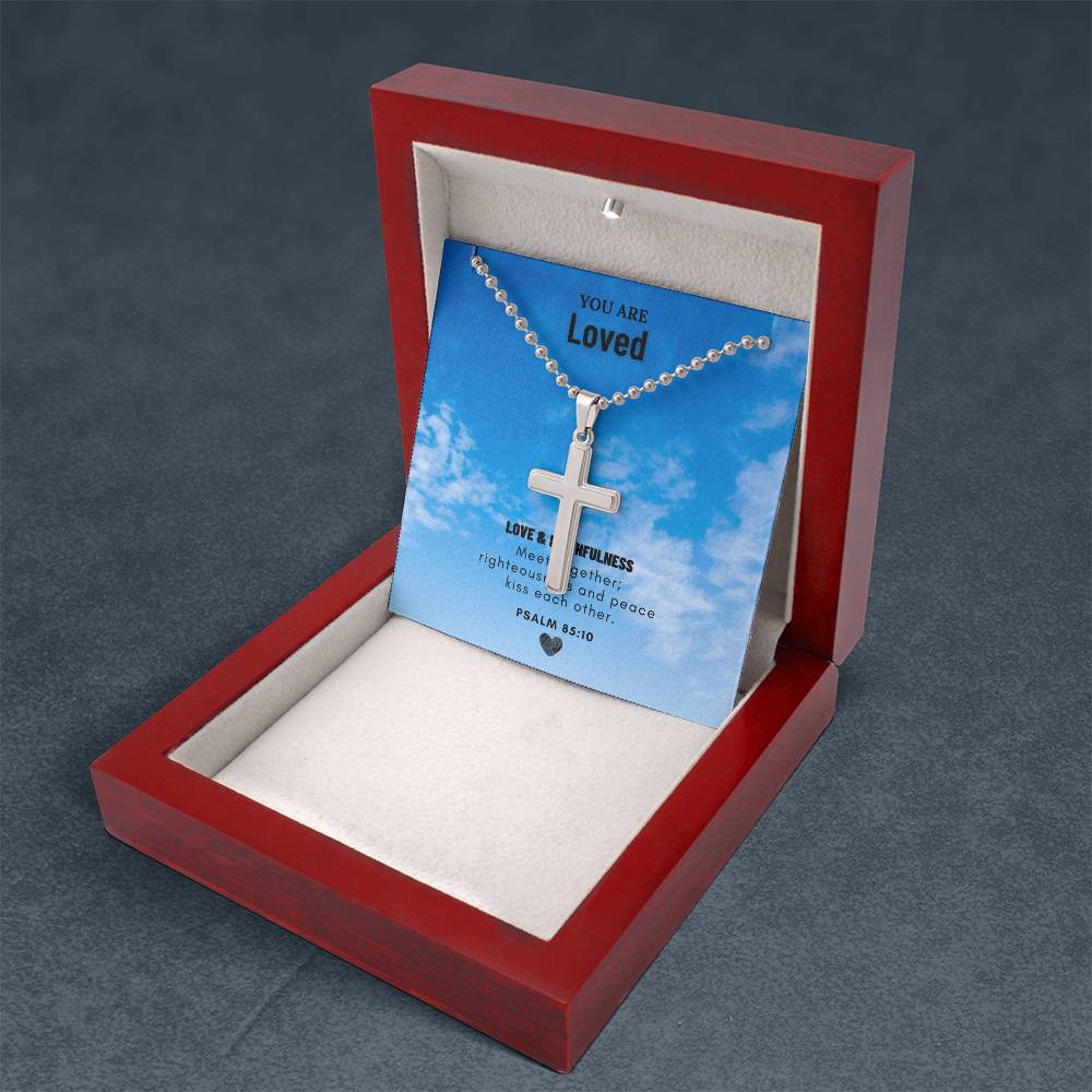 Stainless Steel Faith Cross Necklace