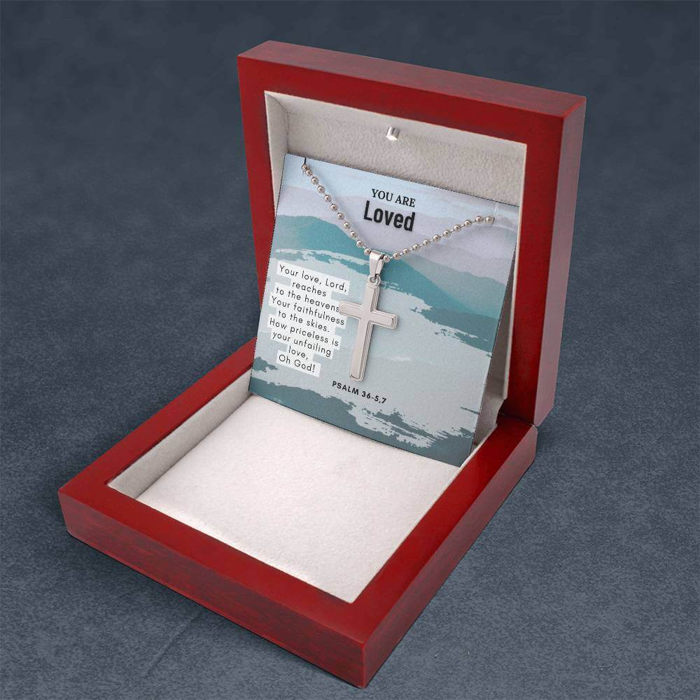 Stainless Steel Faith Cross Necklace