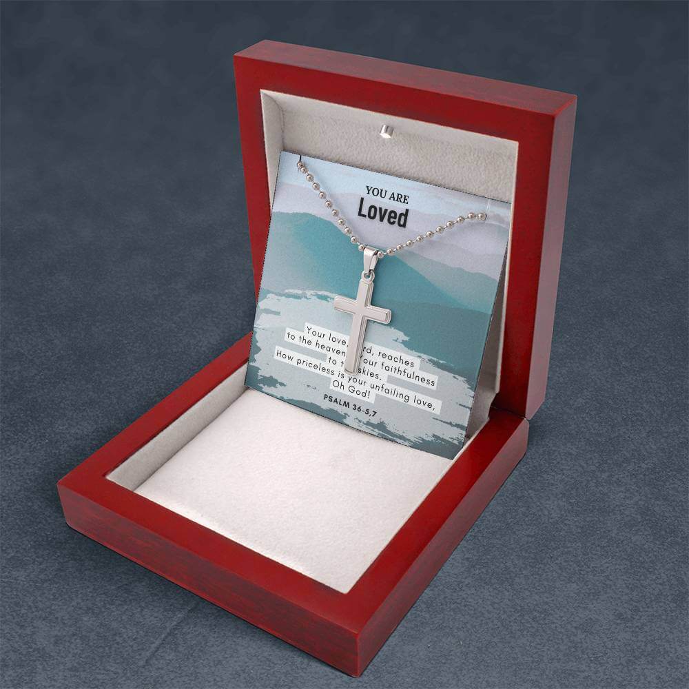 Stainless Steel Faith Cross Necklace