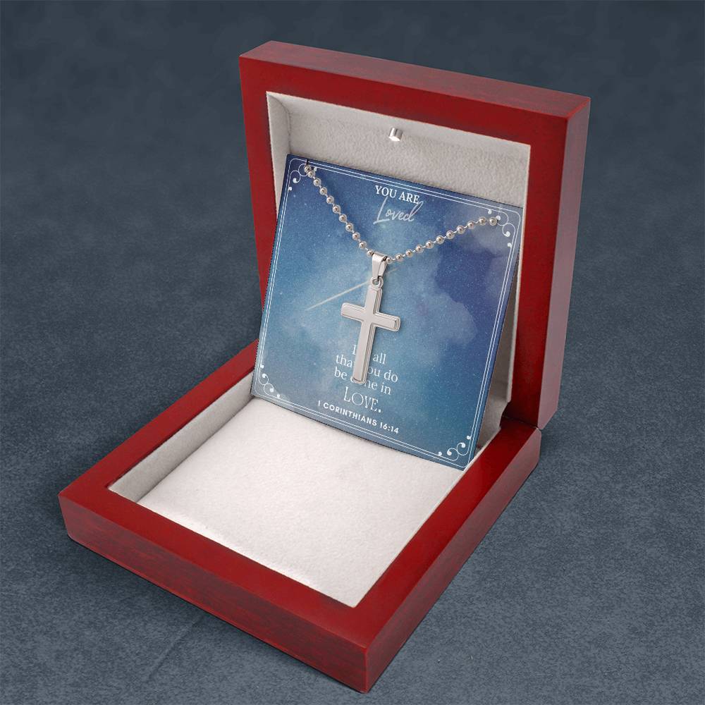 Stainless Steel Faith Cross Necklace