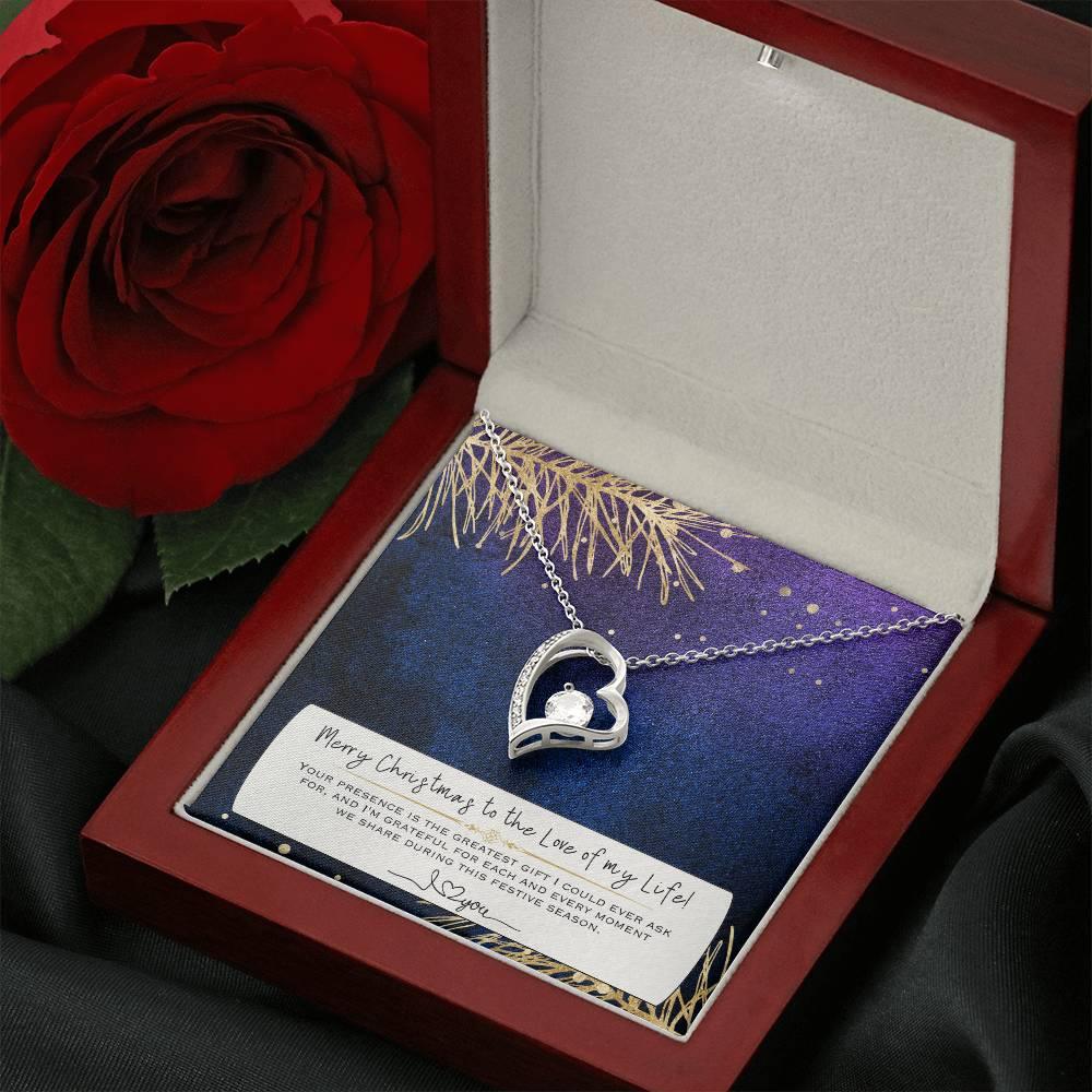 Forever love necklace in LED illuminated gift box - ready to gift for wife