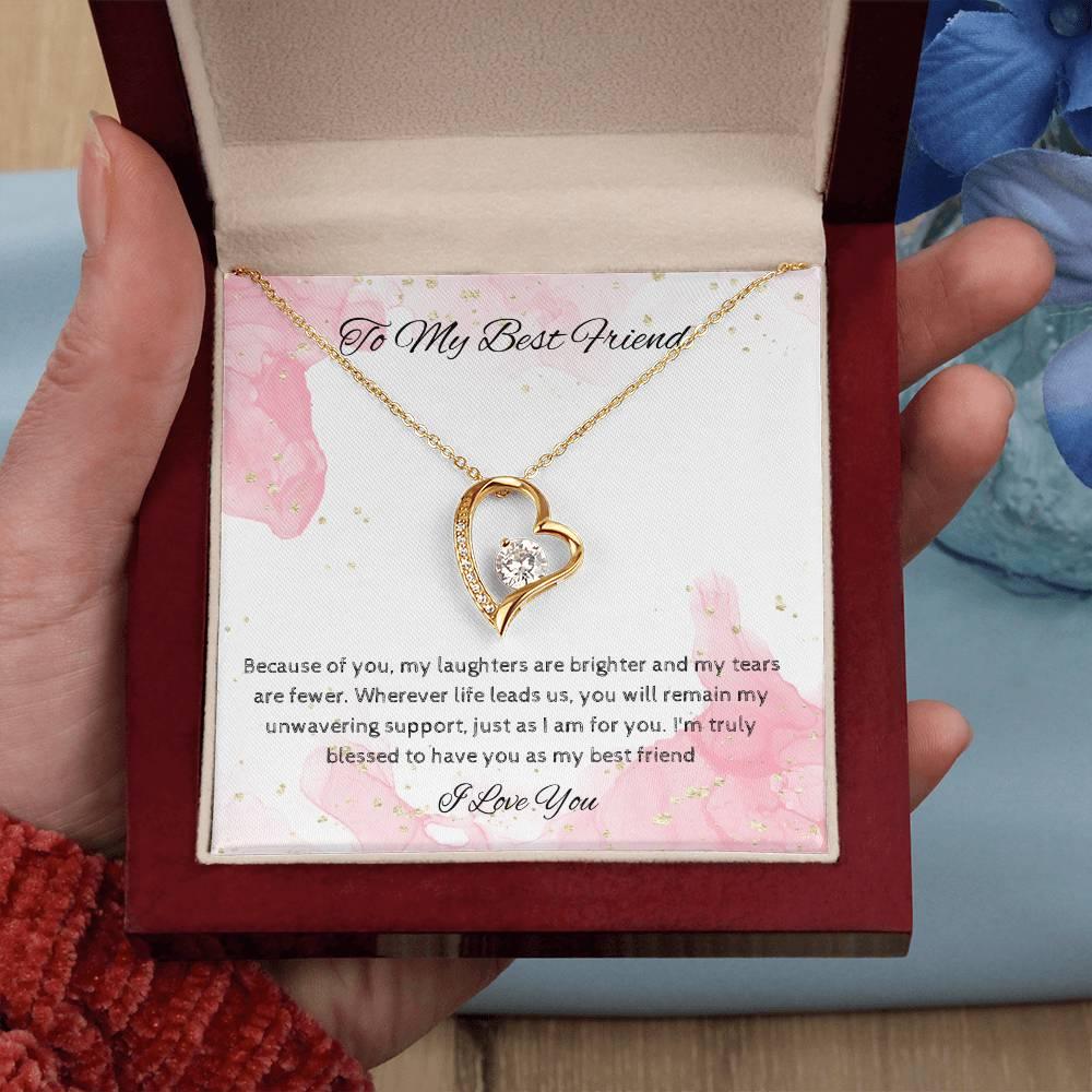 To My Best Friend - Dazzling Forever Love Necklace - Camili Bel Creations Gift Shop