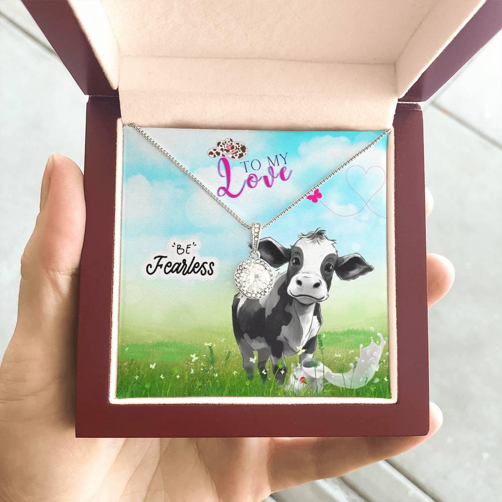 Be Fearless A Stunning Love Not Necklace To My Love I 14K White Gold Finish I Gift For Her, Birthday, Soulmate, Gift For Anniversary - Camili Bel Creations Gift Shop