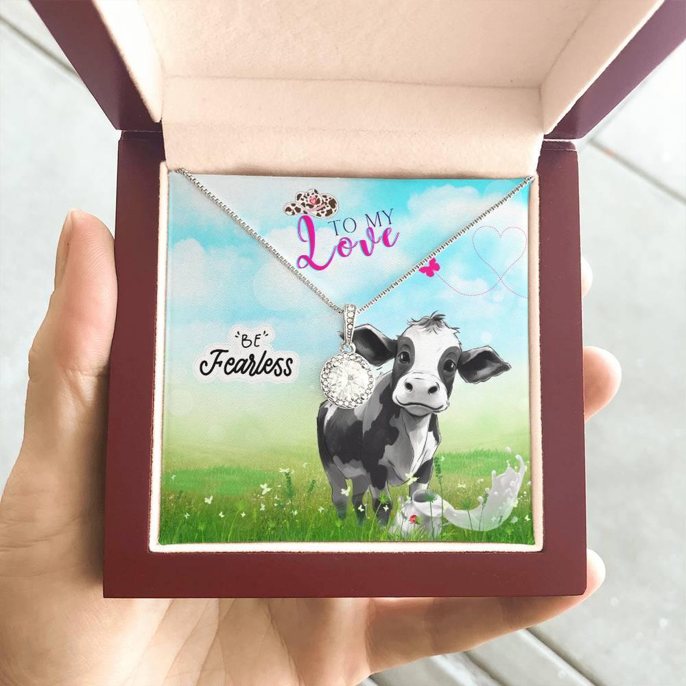 Be Fearless A Stunning Love Not Necklace To My Love I 14K White Gold Finish I Gift For Her, Birthday, Soulmate, Gift For Anniversary - Camili Bel Creations Gift Shop