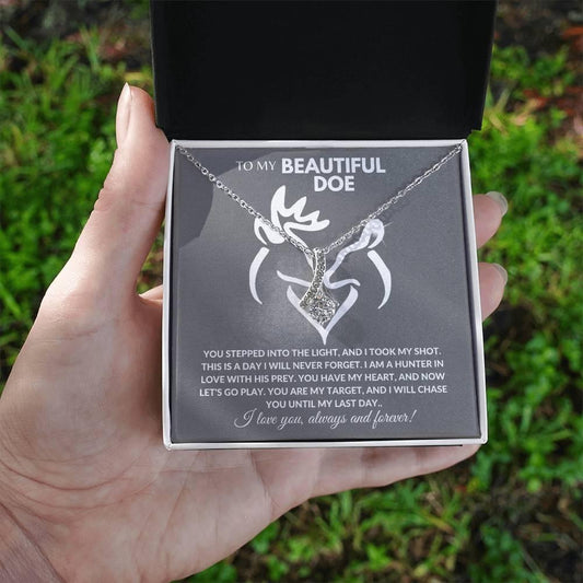 To My Beautiful Doe, 18K Gold Finish Alluring Beauty Necklace, Stunning Gift For Her - Camili Bel Creations Gift Shop