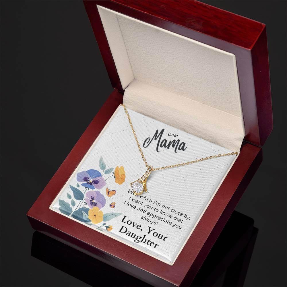 Dear Mama - Alluring Beauty Necklace Gift For Mom From Daughter - Camili Bel Creations Gift Shop