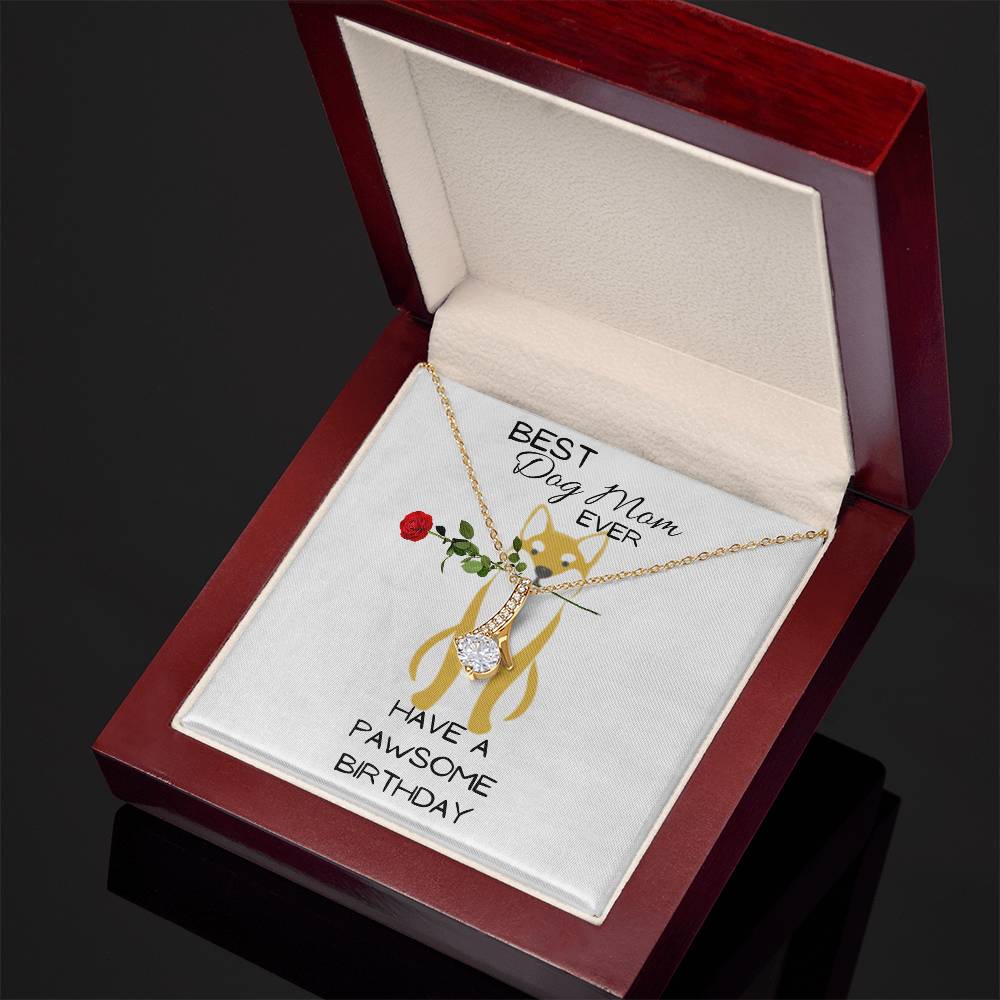 18 K Gold Finish Alluring Beauty Necklace For Best Dog Mom Ever - Camili Bel Creations Gift Shop