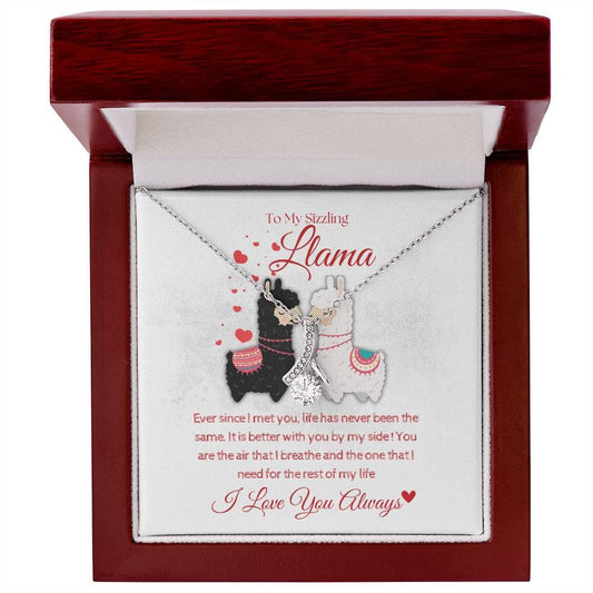 To My Sizzling Llama : Alluring Beauty Necklace Pendant - Gift for Her - Camili Bel Creations Gift Shop