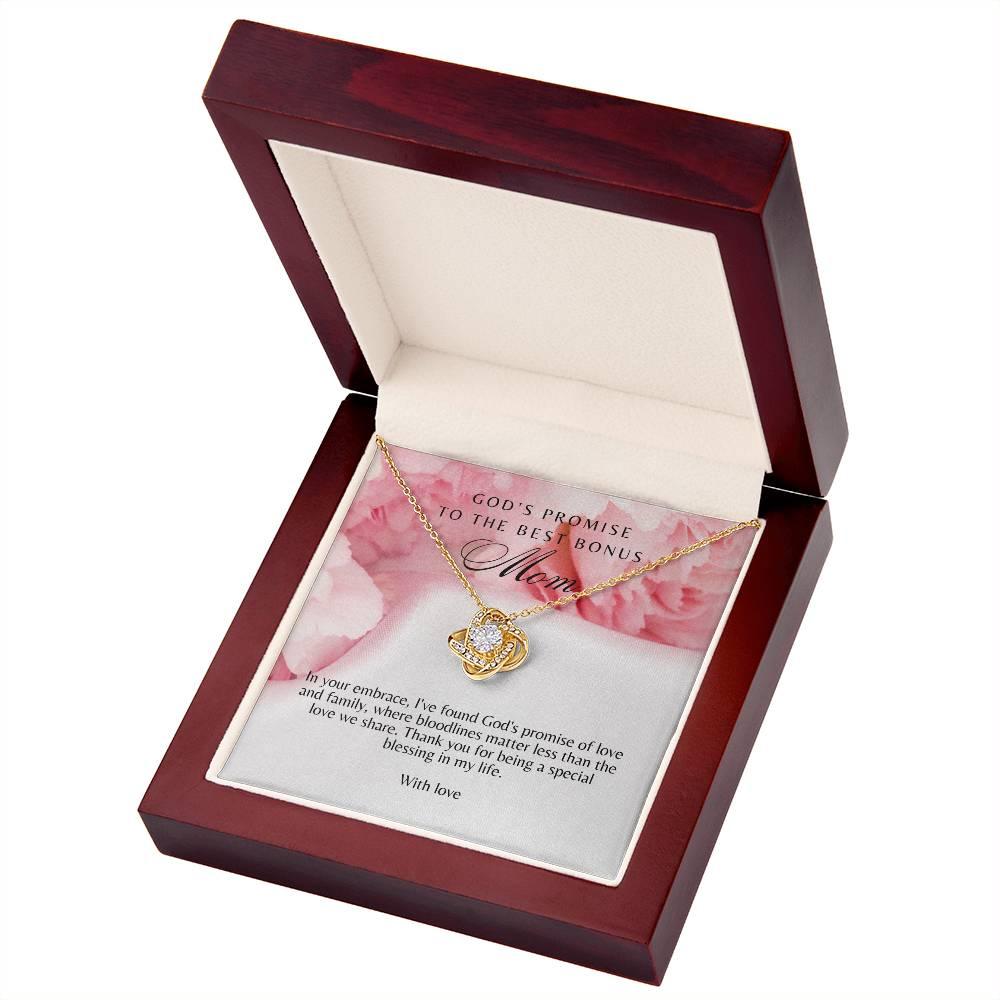 Beautiful Love Knot Necklace for Best Bonus Mom - Camili Bel Creations Gift Shop