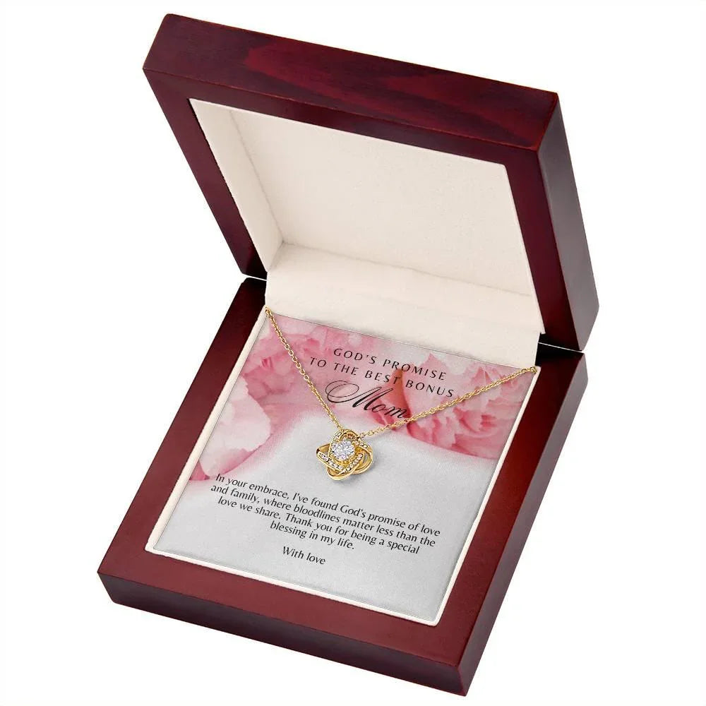 Beautiful Love Knot Necklace for Best Bonus Mom - Camili Bel Creations Gift Shop