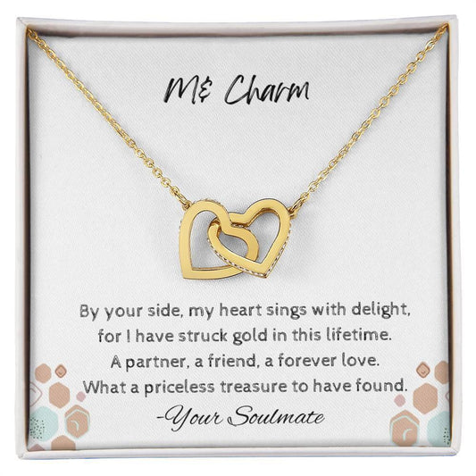 Interlocking Hearts Necklace I Gift For Your Soulmate - Camili Bel Creations Gift Shop