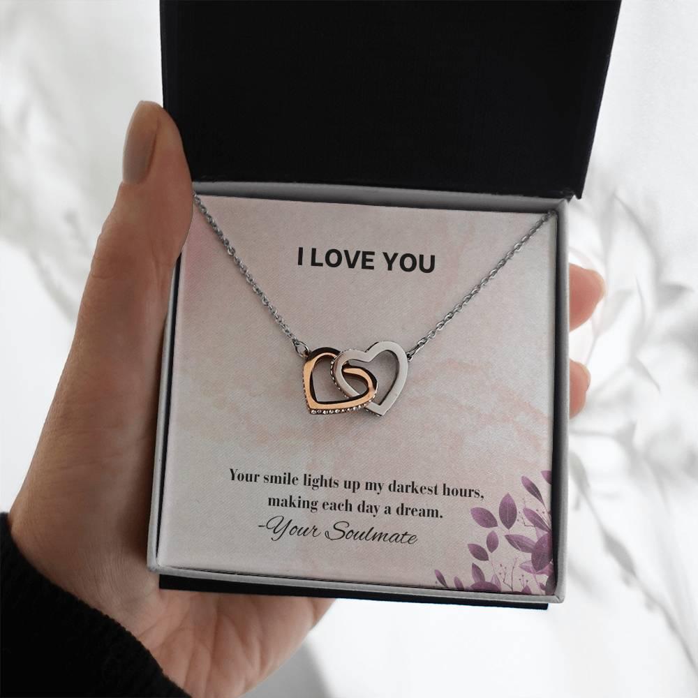 Interlocking Hearts Necklace I Gift For Your Soulmate - Camili Bel Creations Gift Shop