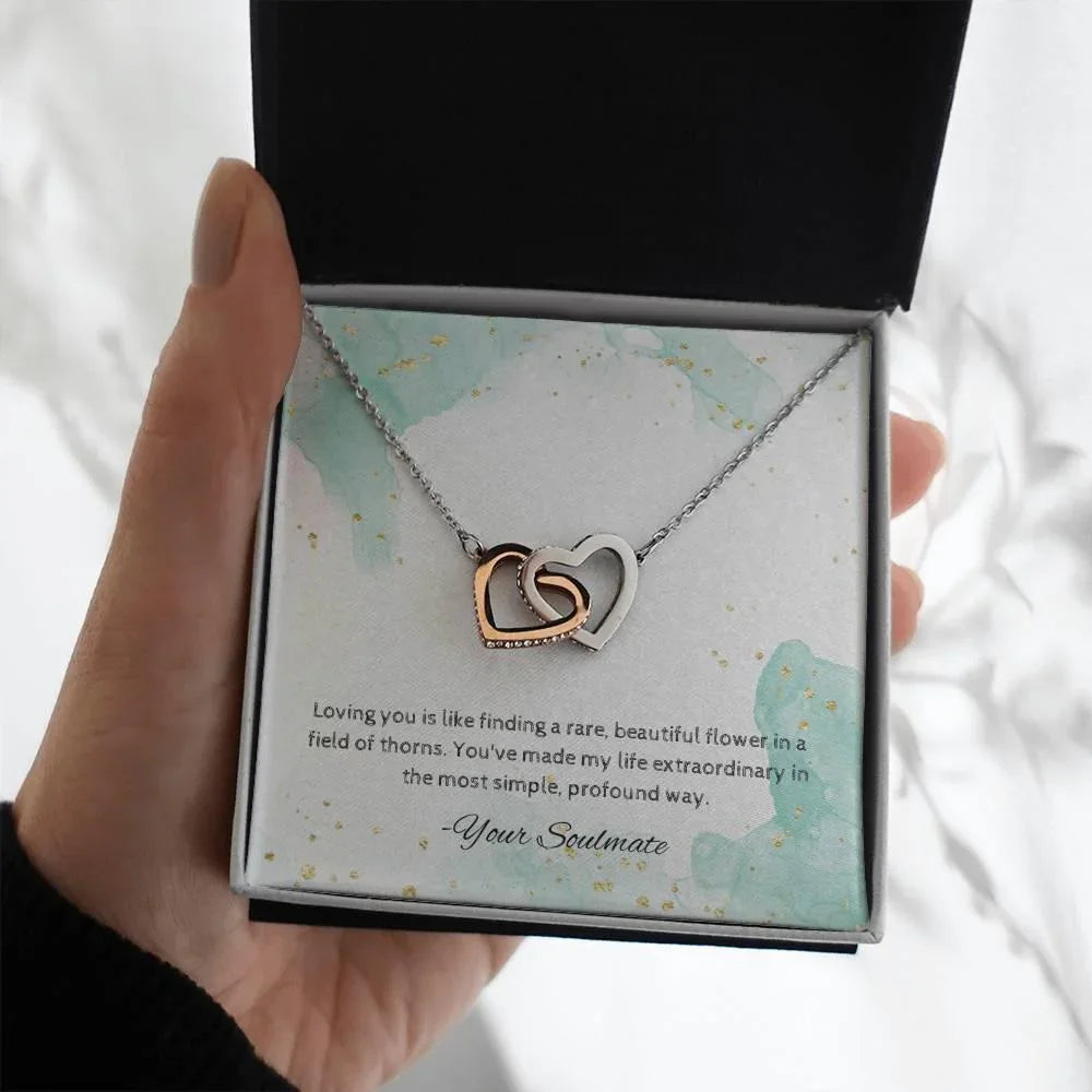 Interlocking Hearts Necklace I Gift For Your Soulmate - Camili Bel Creations Gift Shop