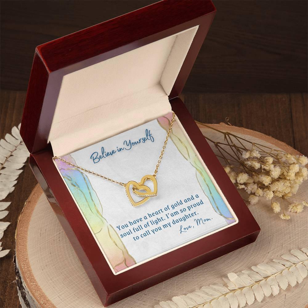 Daughter - Interlocking Hearts Necklace - Perfect Gift For Her - Camili Bel Creations Gift Shop