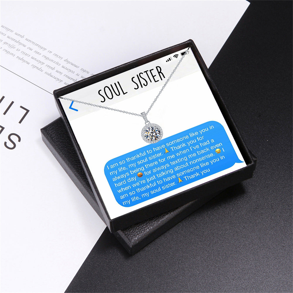 Exquisite Full Moon Cubic Zirconia Necklace for Your Soulmate - Camili Bel Creations Gift Shop