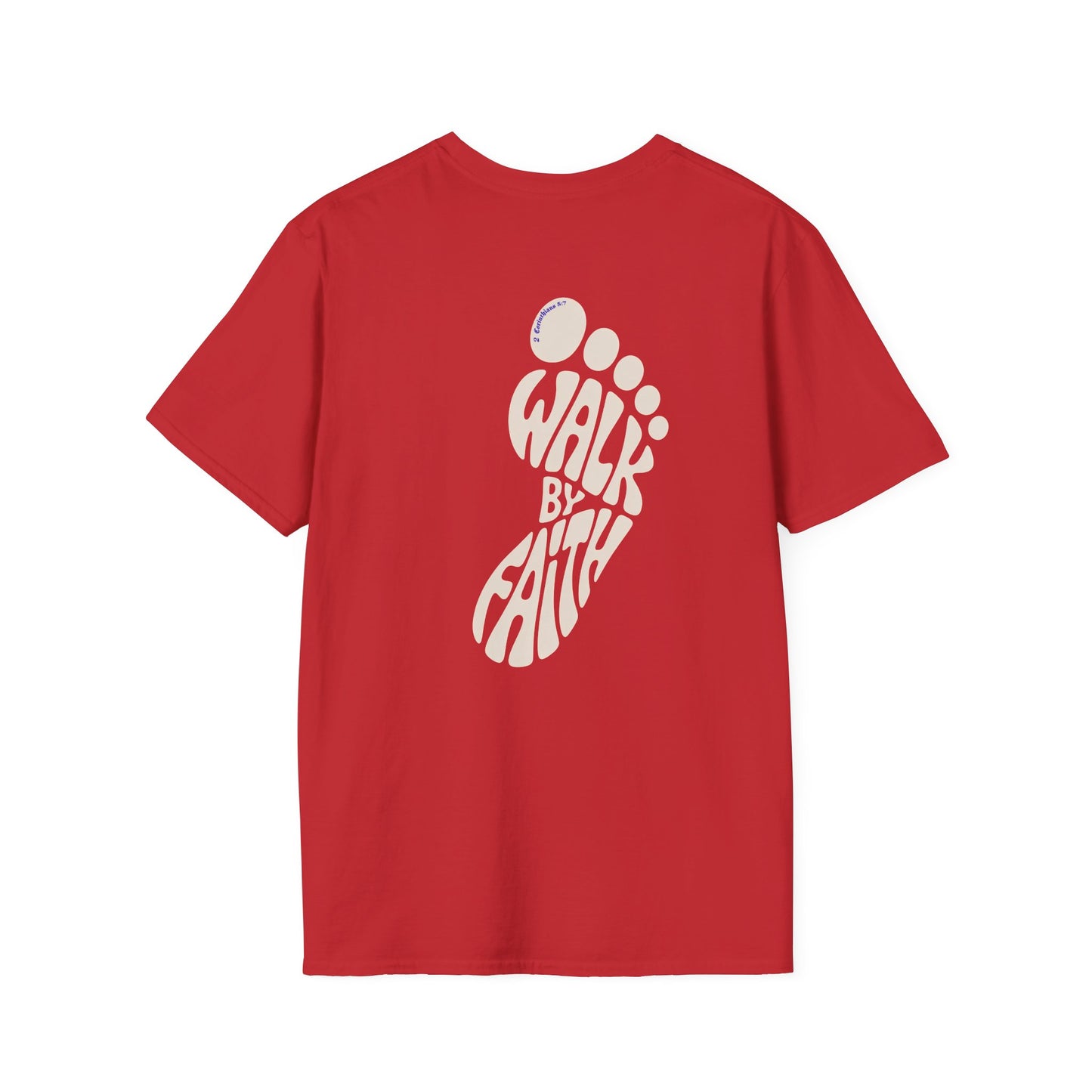 Walk by Faith Footprint Christian T-Shirt | 4 Colors