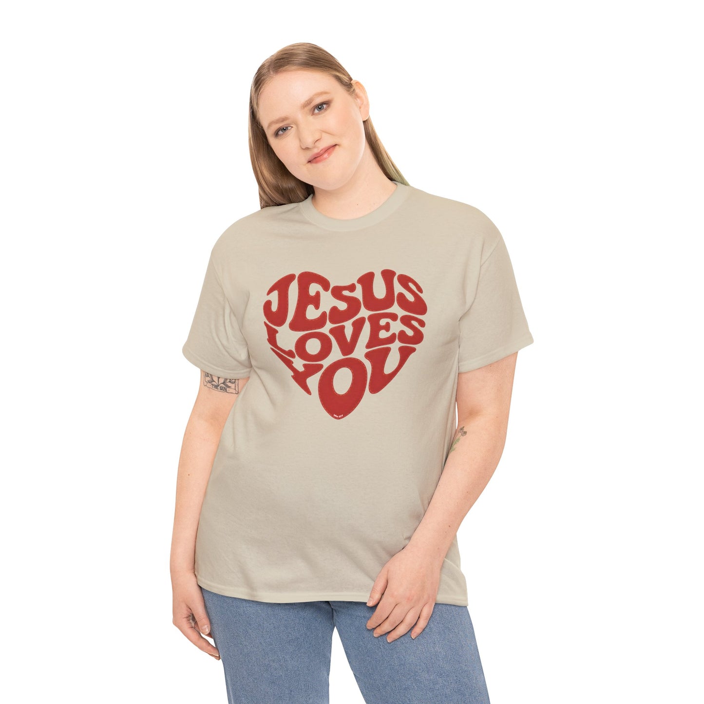 Jesus Loves You Heart T‑Shirt