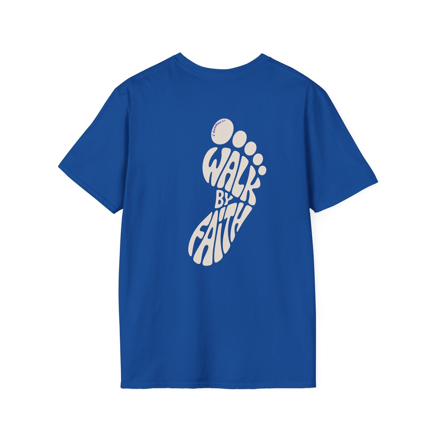 Walk by Faith Footprint Christian T-Shirt | 4 Colors