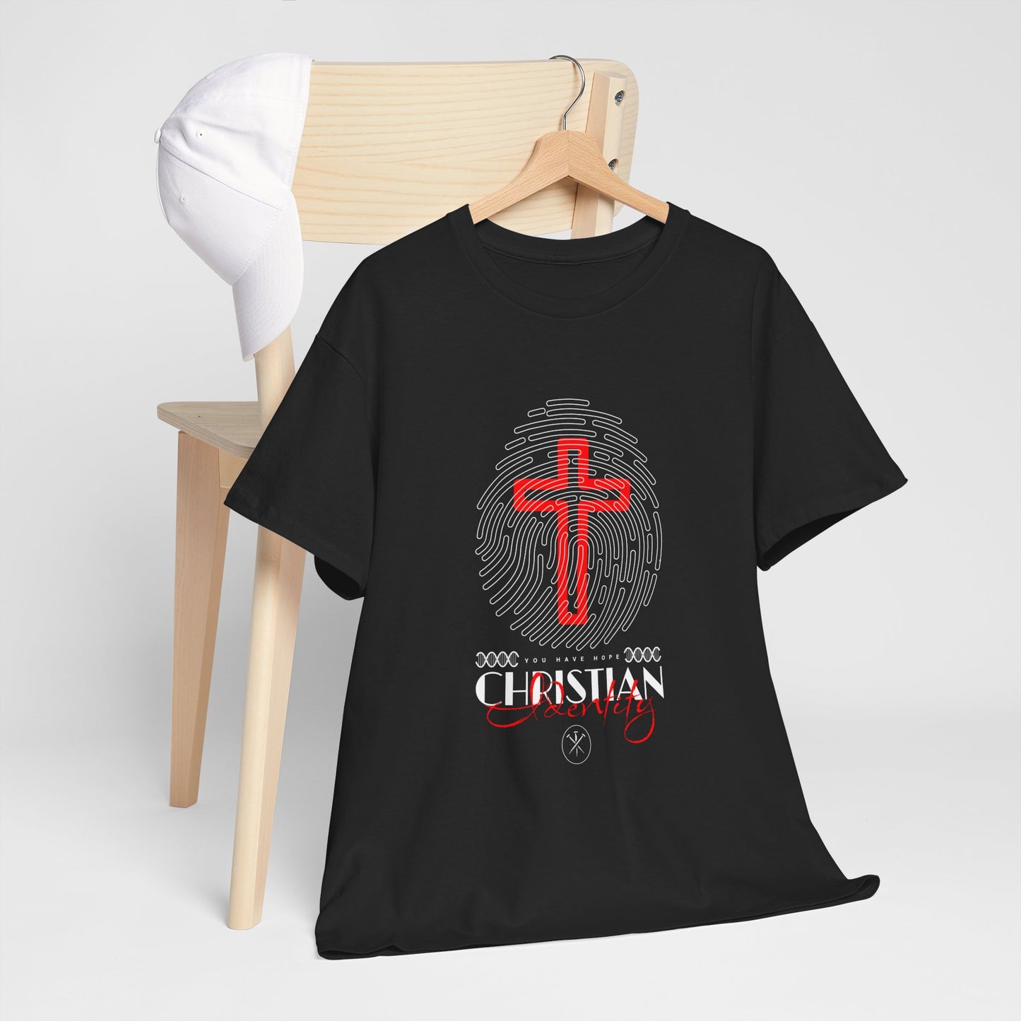 Christian Cross Fingerprint T‑Shirt — Faith Graphic Tee