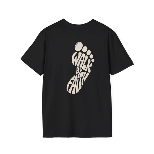 Walk by Faith Footprint Christian T-Shirt | 4 Colors