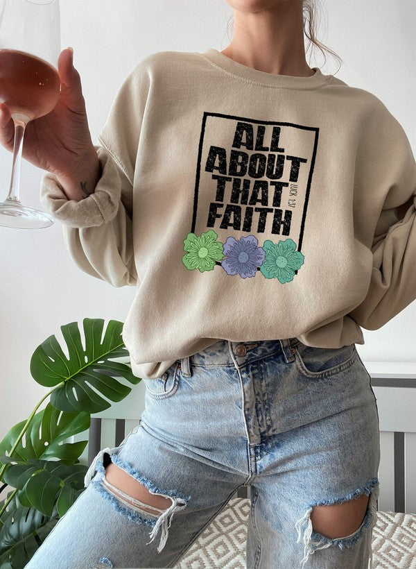 All About That Faith Sweatshirt | Women's Christian Apparel