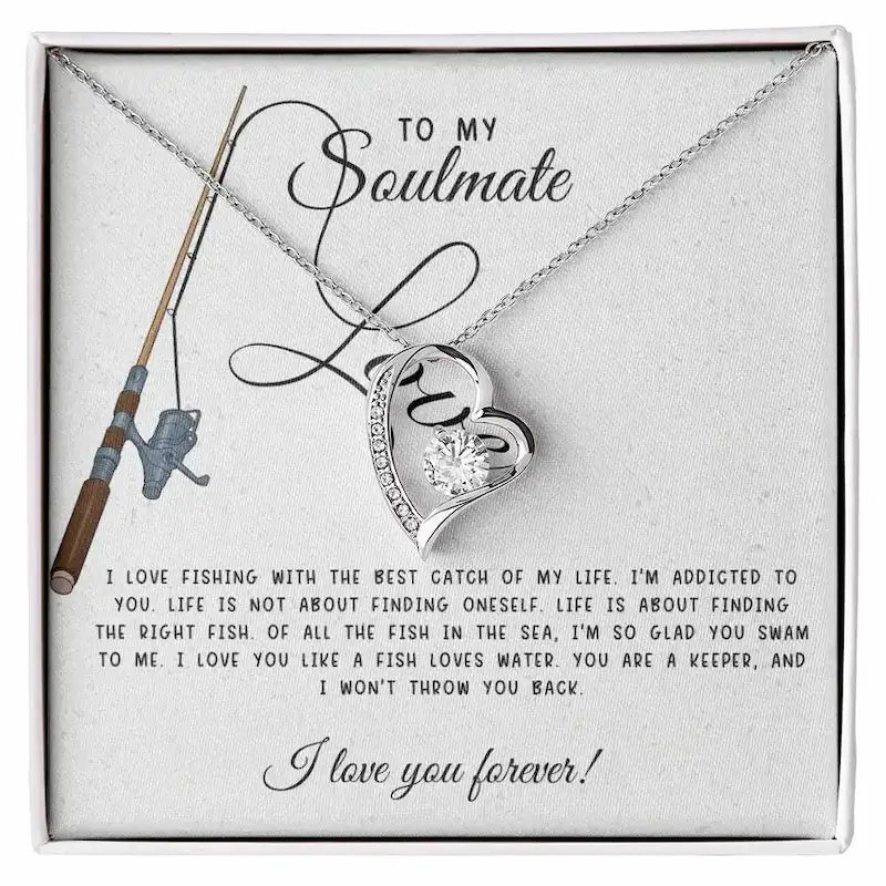 To My Soulmate, Forever Love Necklace With Gift For Her