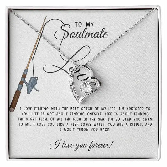 To My Soulmate, Forever Love Necklace With Gift For Her