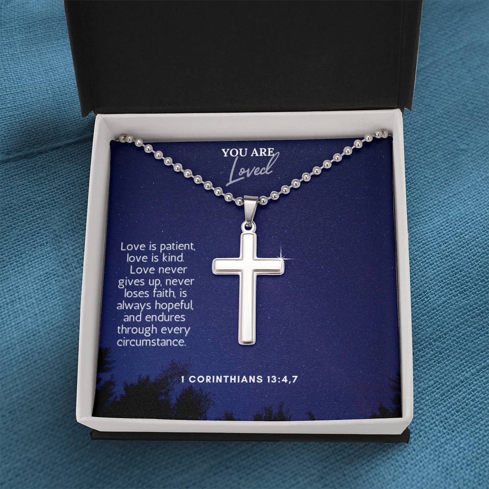 Stainless Steel Faith Cross Necklace