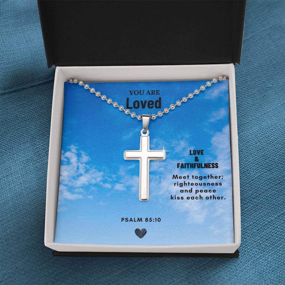 Stainless Steel Faith Cross Necklace
