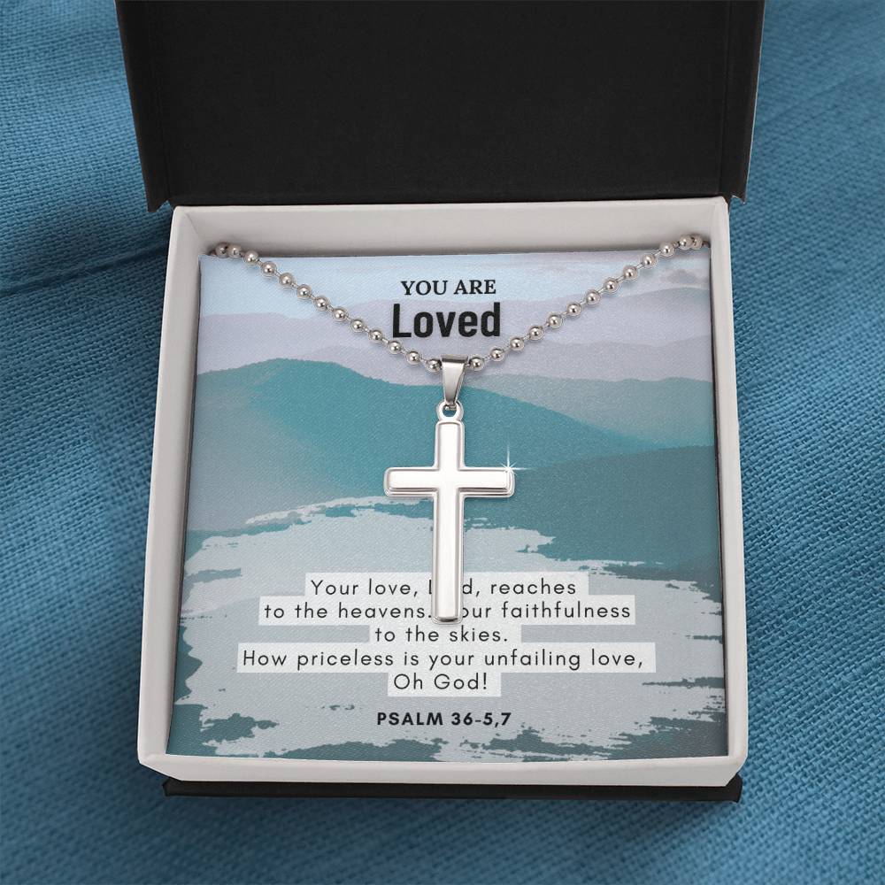 Stainless Steel Faith Cross Necklace