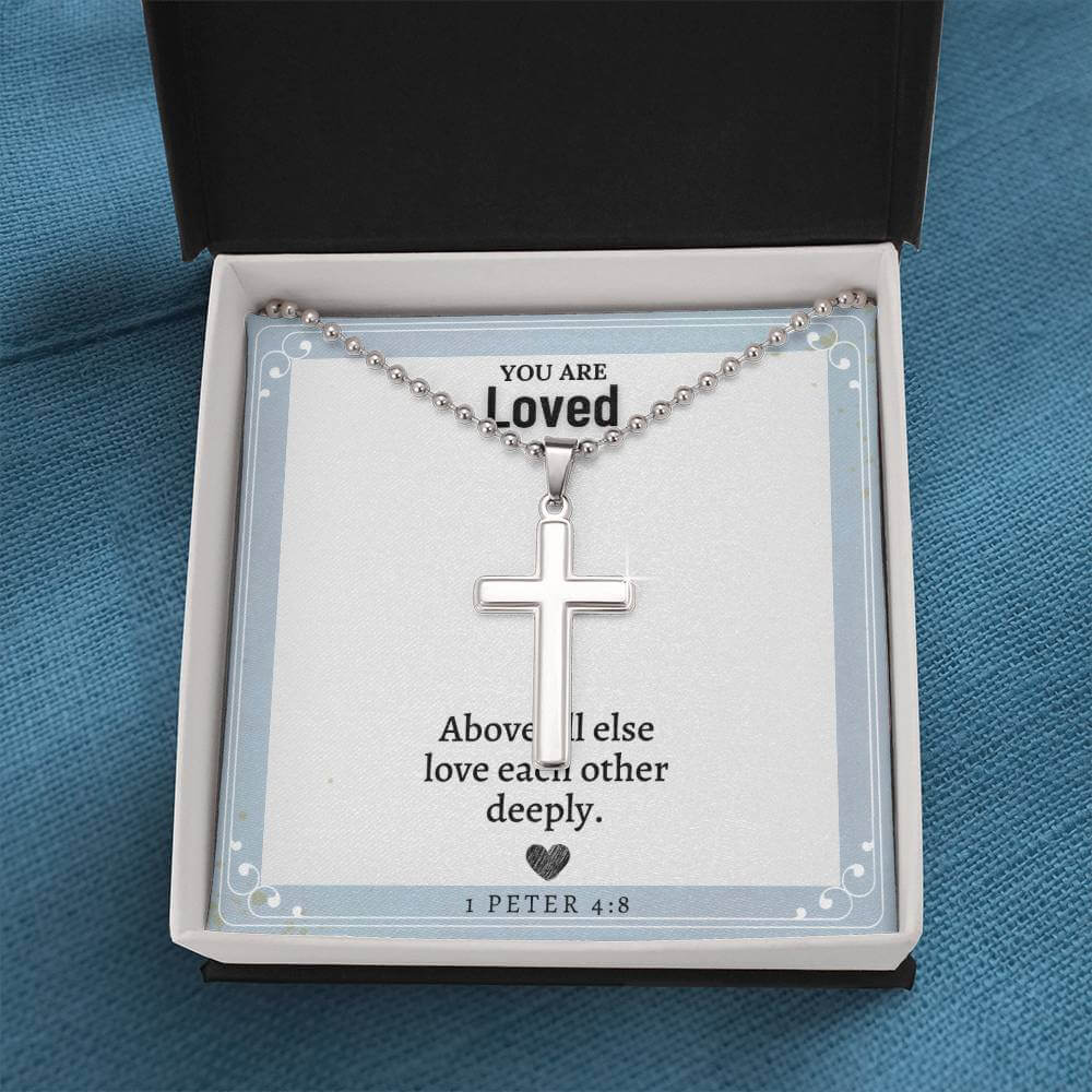 Stainless Steel Faith Cross Necklace