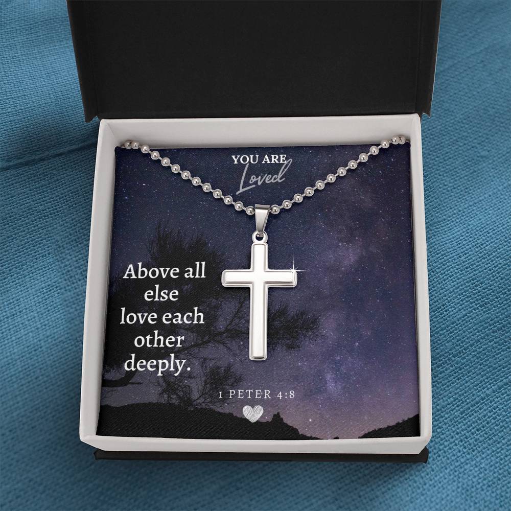 Stainless Steel Faith Cross Necklace