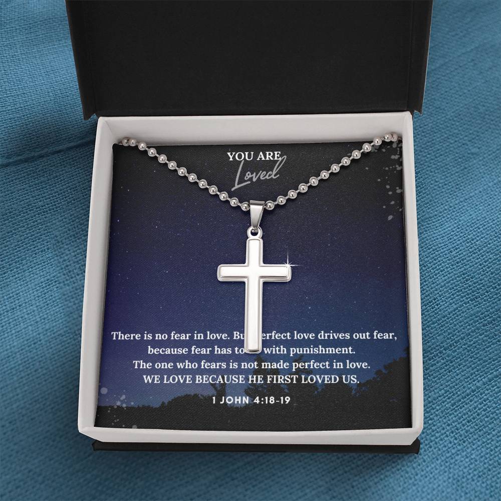 Stainless Steel Faith Cross Necklace