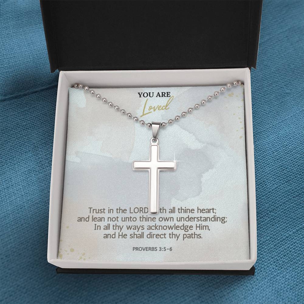 Stainless Steel Faith Cross Necklace