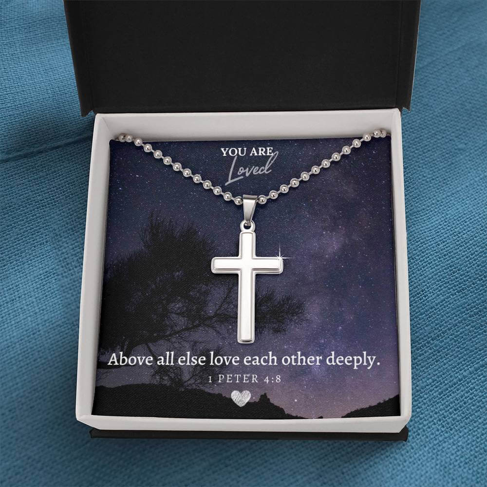 Stainless Steel Faith Cross Necklace
