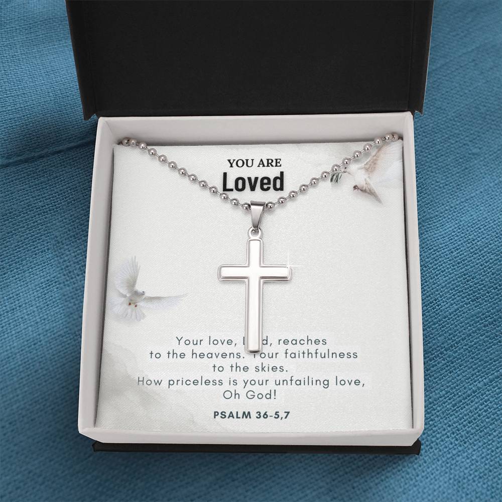 Stainless Steel Faith Cross Necklace