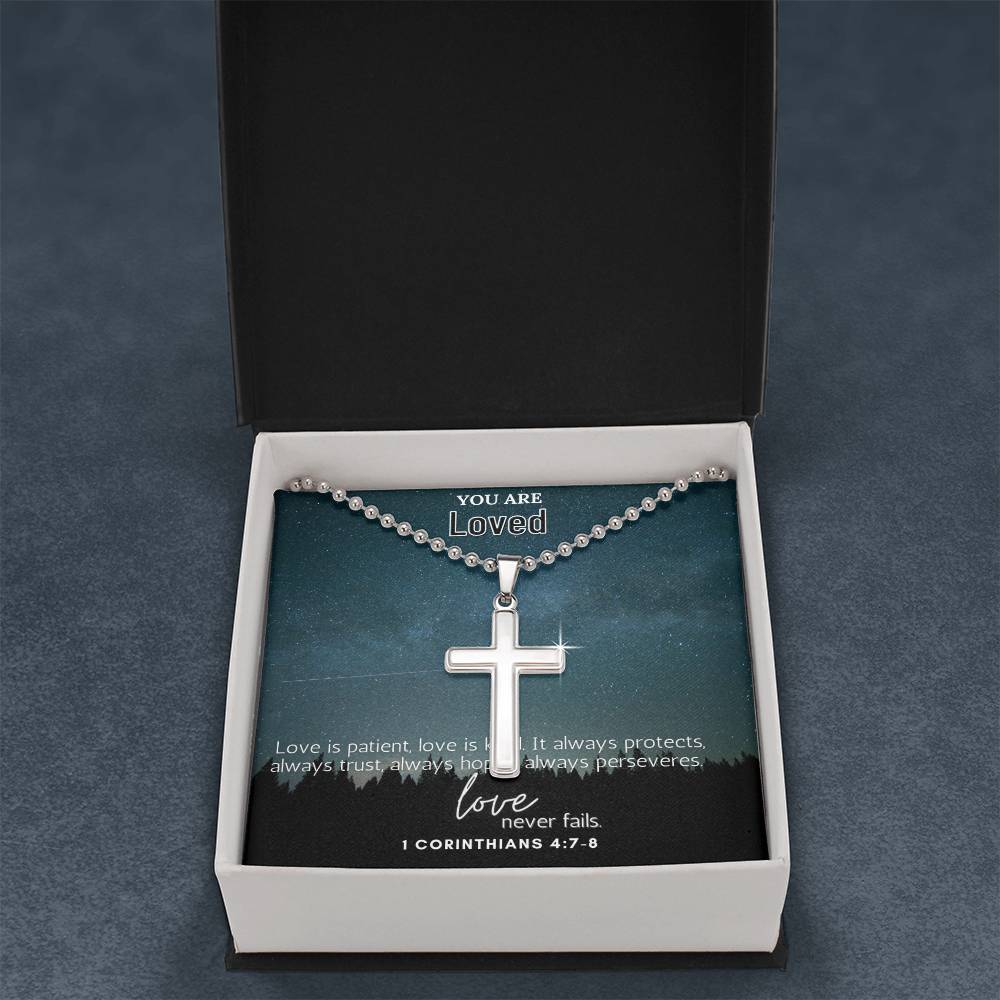 Stainless Steel Faith Cross Necklace