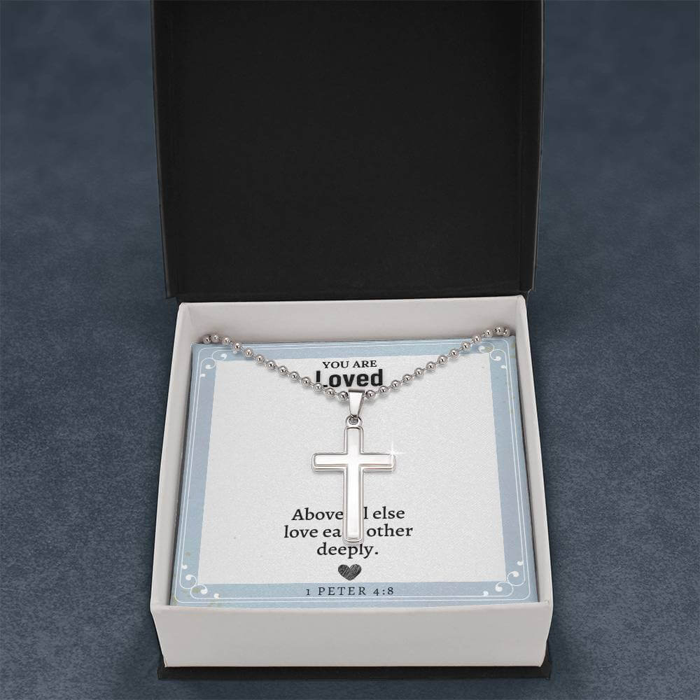 Stainless Steel Faith Cross Necklace