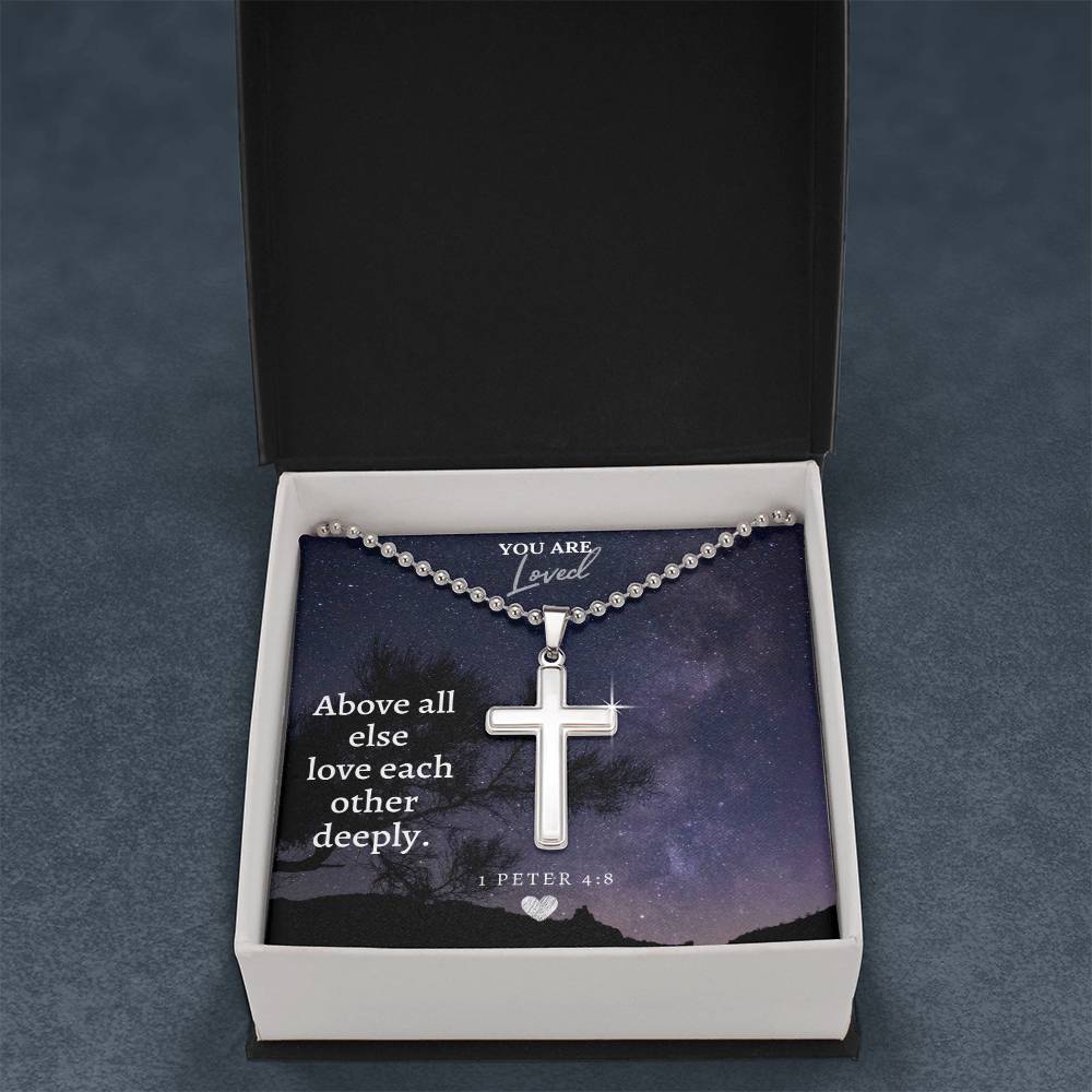 Stainless Steel Faith Cross Necklace