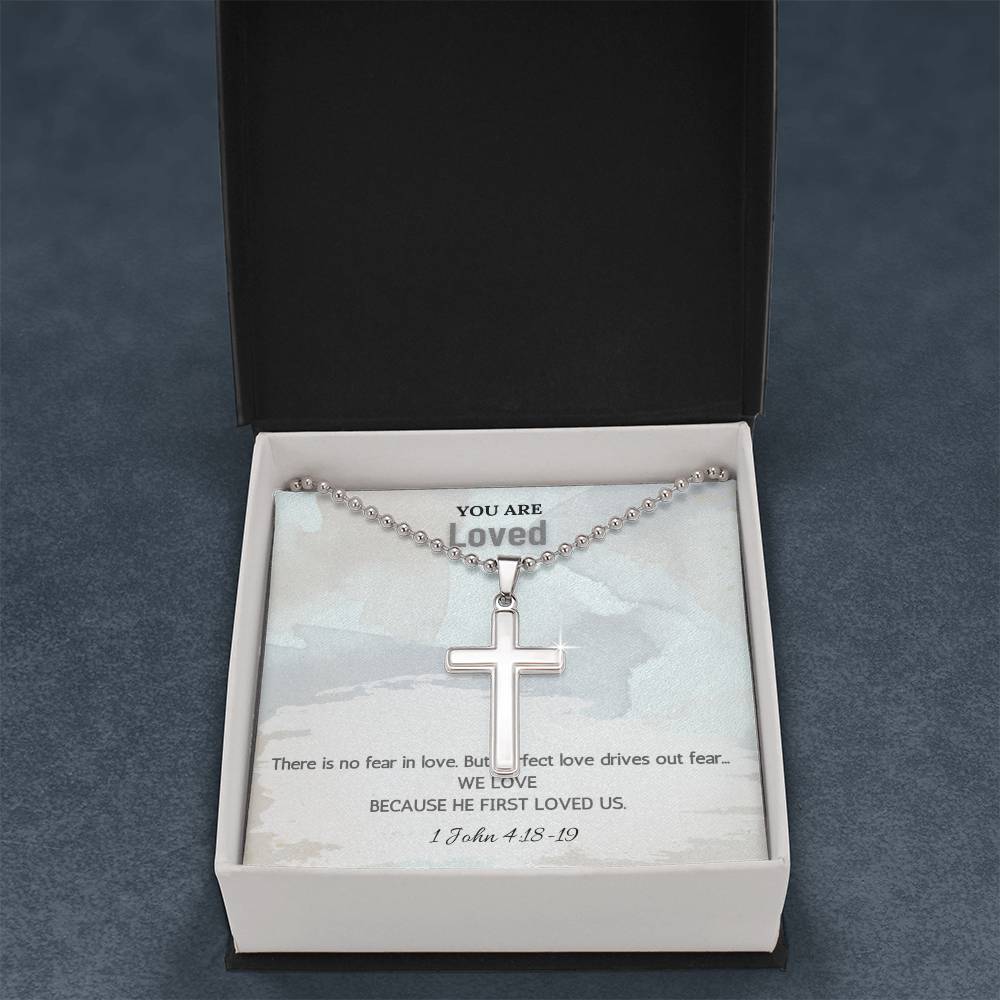 Stainless Steel Faith Cross Necklace