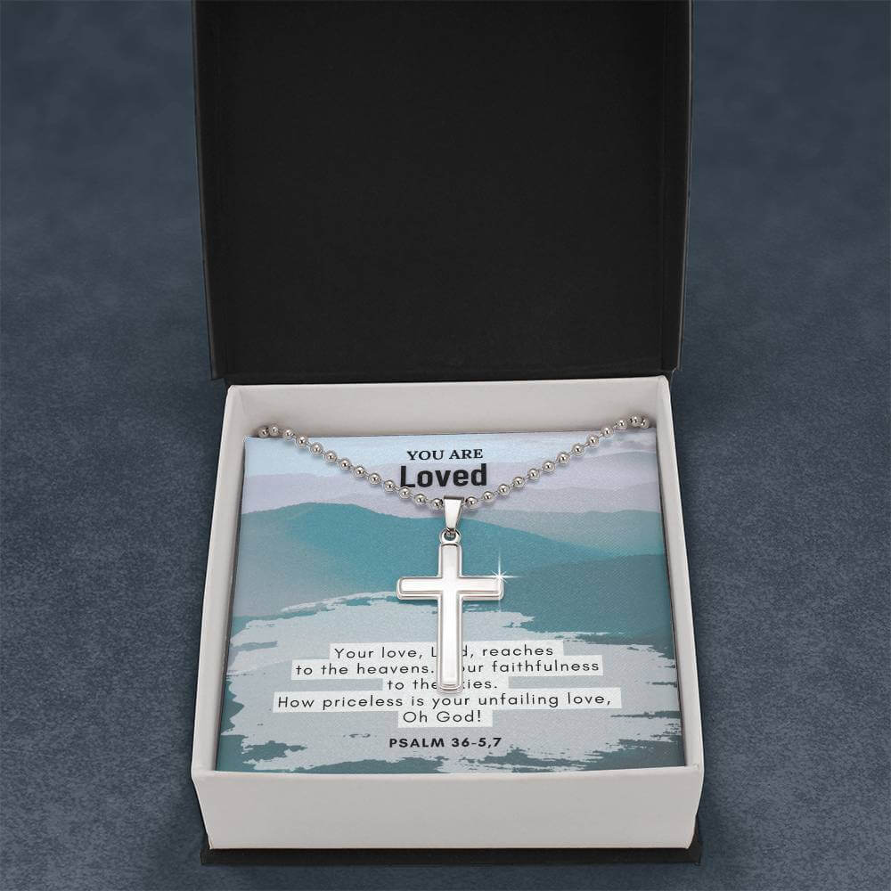 Stainless Steel Faith Cross Necklace