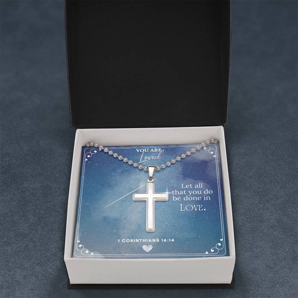 Stainless Steel Faith Cross Necklace