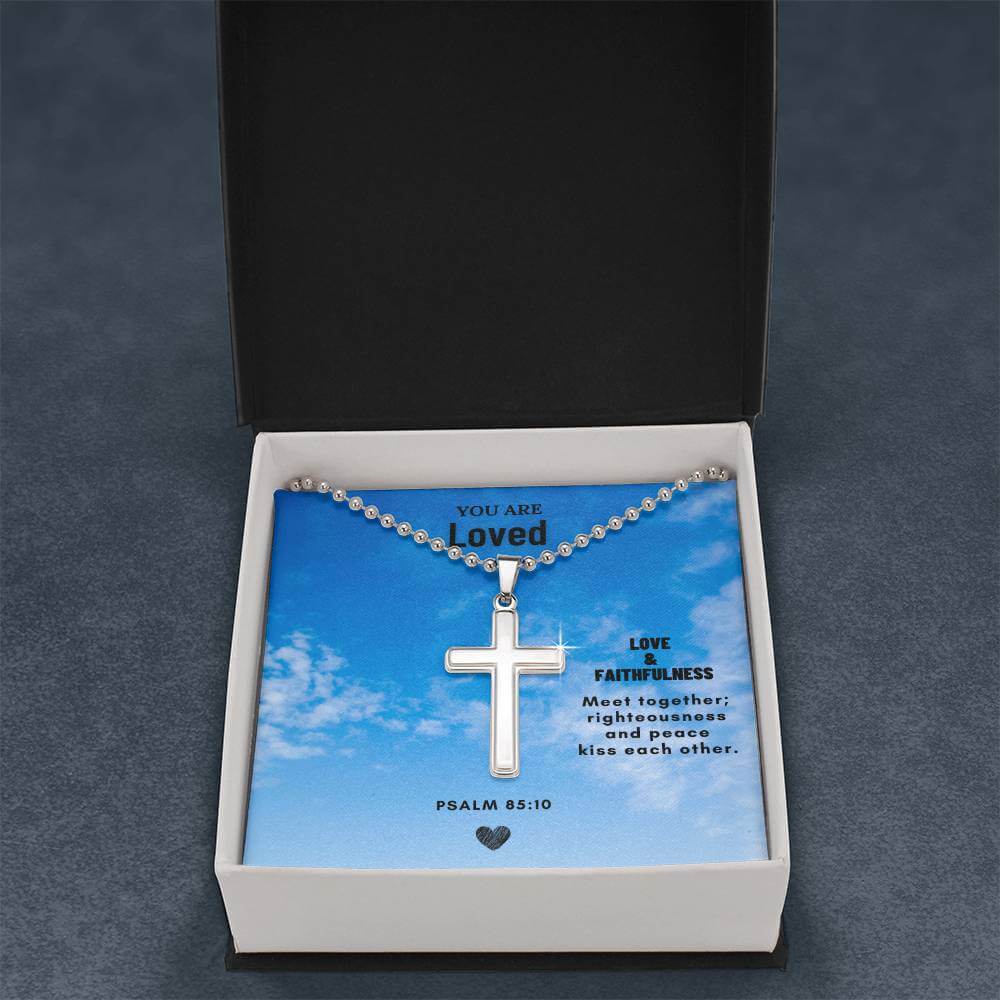 Stainless Steel Faith Cross Necklace
