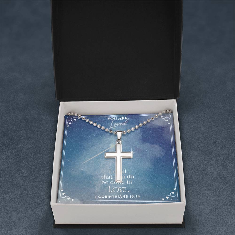 Stainless Steel Faith Cross Necklace