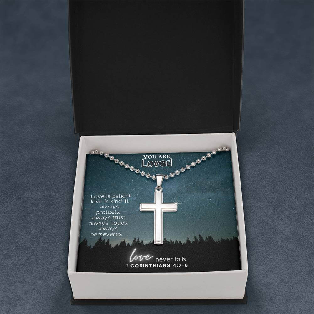 Stainless Steel Faith Cross Necklace