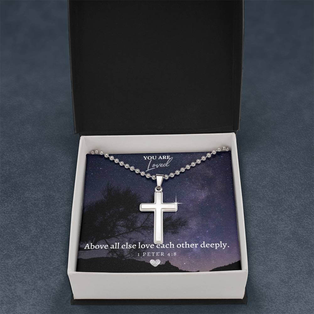 Stainless Steel Faith Cross Necklace
