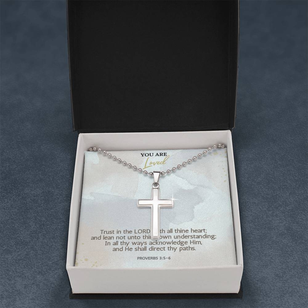 Stainless Steel Faith Cross Necklace