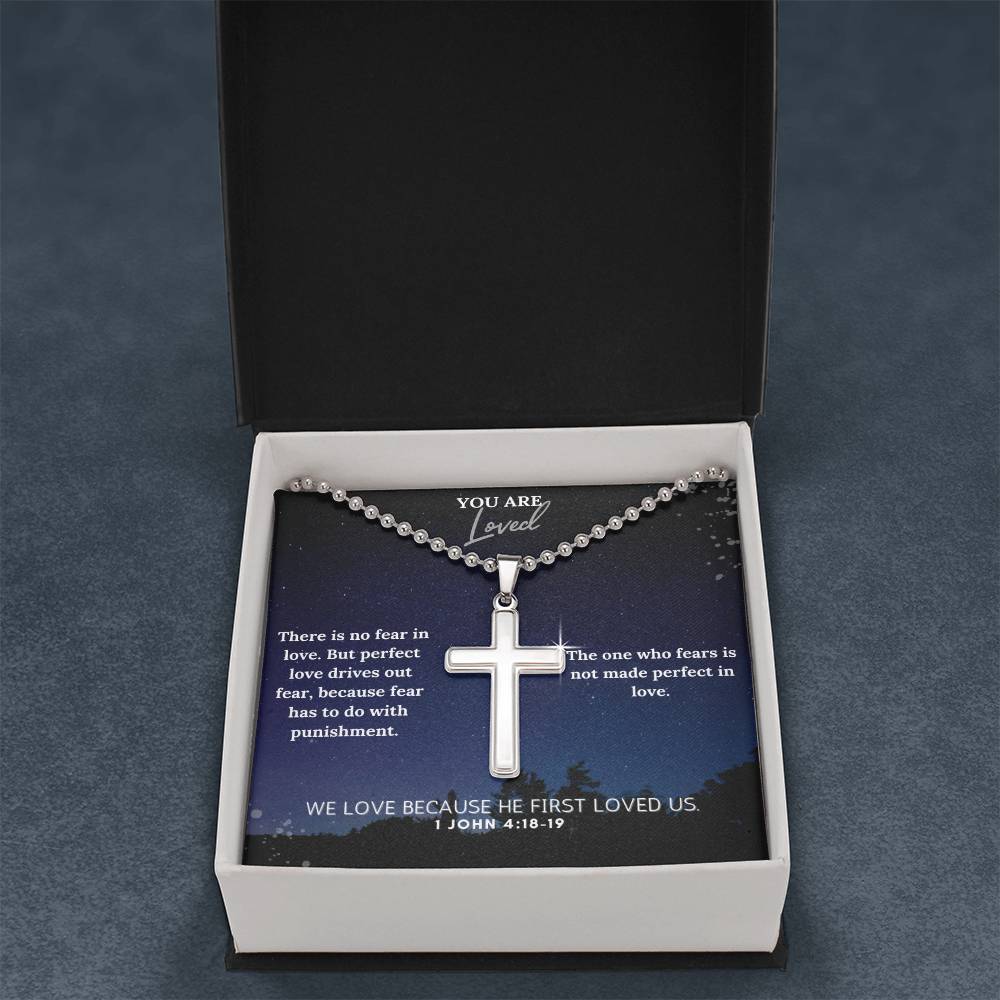Stainless Steel Faith Cross Necklace