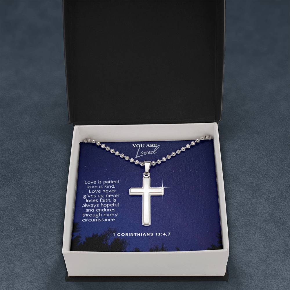 Stainless Steel Faith Cross Necklace